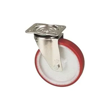 Pojezdové kolečko NPX 200/GX Otočné kolo s červenou polyuretanovou obručí 7270018