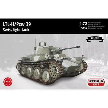 Plastikový model Attack Hobby Kits 1/72 LTL-H/Pzw 39 Swiss Light Tank (HOBBY)
