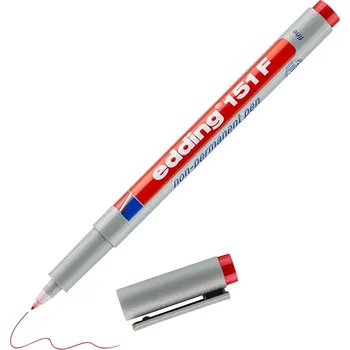 Nepermanentní popisovač EDDING 151 F OHP, červený