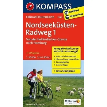 Nordseeküstenradweg 1, Von der holländischen Grenze nach Hamburg/Elbe 1 : 50 000