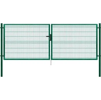 brána Brána dvoukřídlá, panel 3D, ZELENÁ, výška 174,5cm / š. 411,8cm