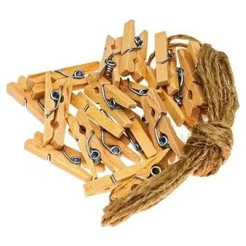 Set školních potřeb Klamerki + sznurek naturalne 20szt