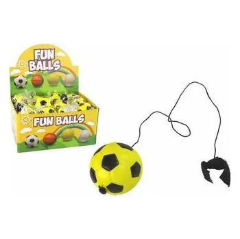 Dětské hřiště Piłka nożna na gumce jojo 6cm żółta