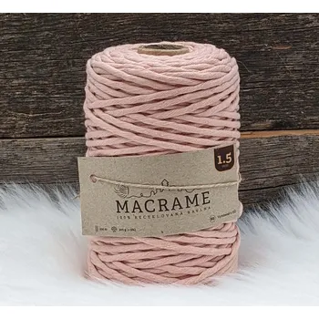 Příze Velká vlna Macrame 1,5mm Čajová růže (Špagát na macrame Čajová ruža)