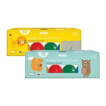 Set školních potřeb Farby plakatowe 12 kolorów 20ml BB Kids