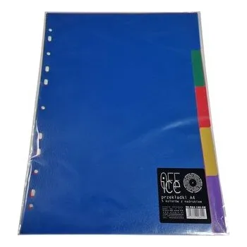 Set školních potřeb Przekładki A4 PP indeksujące z nadrukiem liczb 1-5