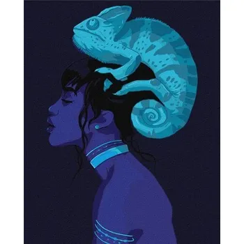 Set školních potřeb Malowanie po numerach - Neonowe piękno 40x50cm