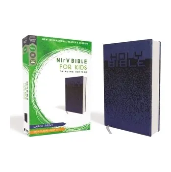 Populárně naučná literatura pro dospělé NIrV, Bible for Kids, Large Print, Leathersoft, Blue, Comfort Print - Zondervan