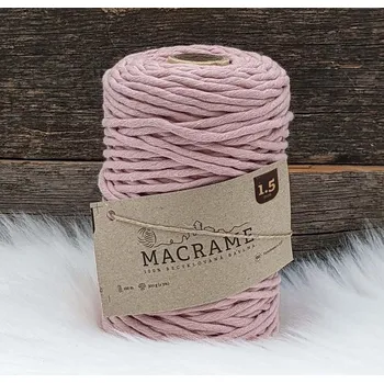 Příze Velká vlna Macrame 1,5mm Růženín (Špagát na macrame Ruženín)