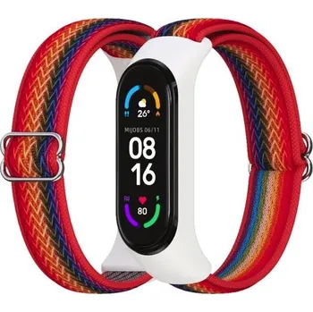 Elektronika Xiaomi Nylon - Mi Band 5/6 náhradní náramek s přezkou (výprodej) Barva NZ pásku: Duha 2 MBSCZ-5NSP08