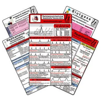 Intensiv-Station Karten-Set - Reanimation, Analgesie & Sedierung auf der Intensivstation, Herzrhythmusstörungen, Inkompatibilitä