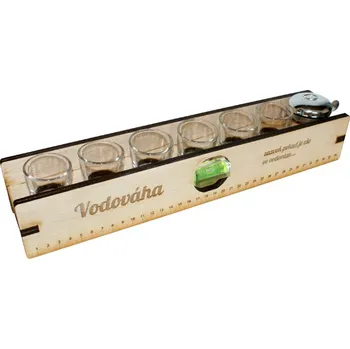 Žertovný předmět Vodováha s pohárky a zvonkem