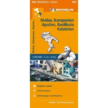 Michelin Karte Molise, Kampanien, Apulien, Basilikata, Kalabrien