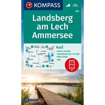 KOMPASS Wanderkarte 189 Landsberg am Lech, Ammersee 1:50.000
