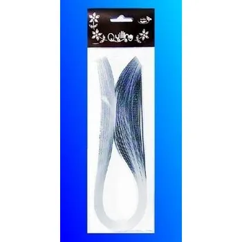 Set školních potřeb Paski do quillingu 5mmx50cm brokatowe srebrne 50s
