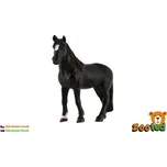 Kůň domácí vraník zooted plast 13cm v sáčku