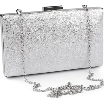 Kabelka - psaníčko metalické 1 stříbrná metalic