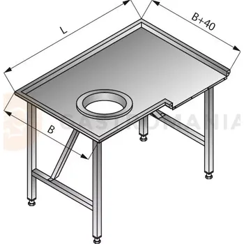 Počítačový stůl Třídící stůl levý, 1200x800x850 mm | LOZAMET, LO312/1280