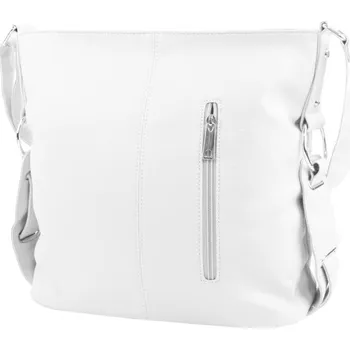 Kabelka Mahel Bílá moderní crossbody dámská kabelka 67-MH