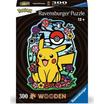 RAVENSBURGER Dřevěné obrysové puzzle Pikachu 300 dílků