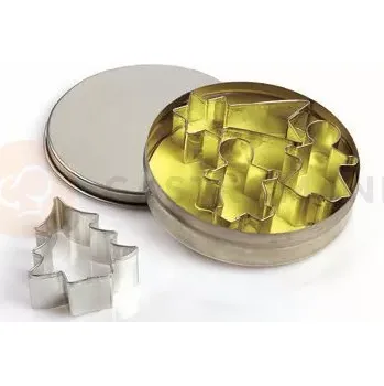 Výroba svíčky Sada nerezových vykrajovátek na těsto - Vánoce, 4 ks | PAVONI, STP44