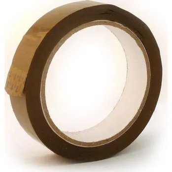 Balící páska hnědá 25mm (Pevná lepící páska pro balení krabic, spojování bublinkové fólie apod)