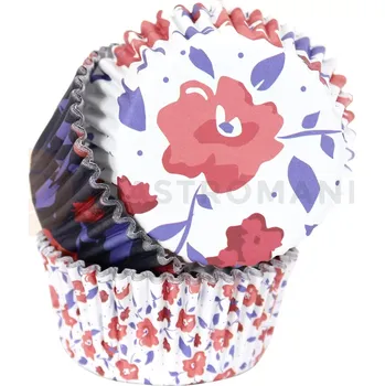 Kuchyňská sůl Košíčky na cupcake, průměr 5 cm, 60 ks květinový mix | PME, BC909