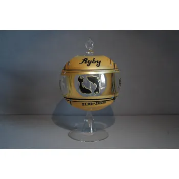 Svícen Koule na svíčku 12cm, stojánek, znamení zvěrokruhu Ryby