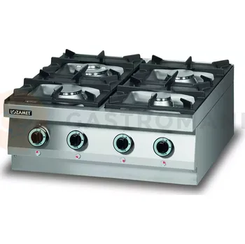 Sporák Plynový sporák 4 hořáky, 19,5 kW, 700x650x270 mm | LOZAMET, LGH400.3