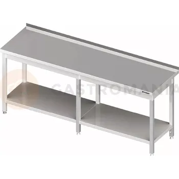 Kuchyňská linka Stůl nerezový přístěnný s policí 2500x600x850 mm | STALGAST, 980056250