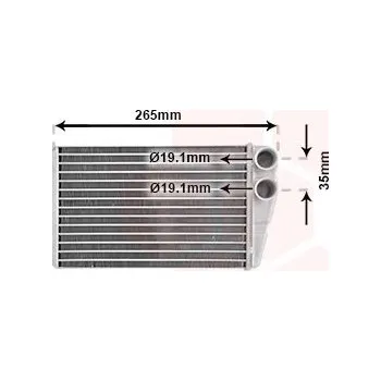 Výměník tepla, vnitřní vytápění VAN WEZEL 43006354