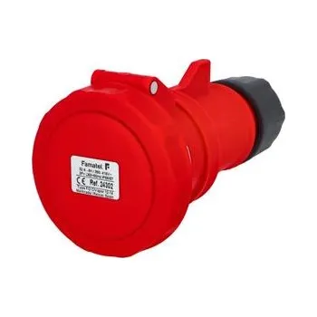 Elektrická zásuvka Famatel Spojka 24302 IP67/400V/32A/4P 6h, přímá - SpeedPRO