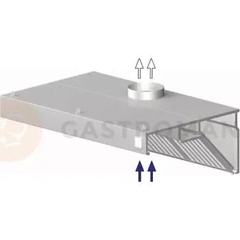 Digestoř Nerezová nástěnná šikmá digestoř 5000x900x450 mm | STALGAST, 9820809500