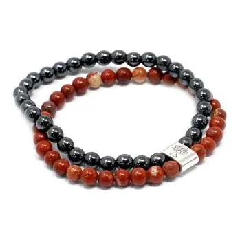 Náramek Náramek dvojitý magnetický, jaspis červený