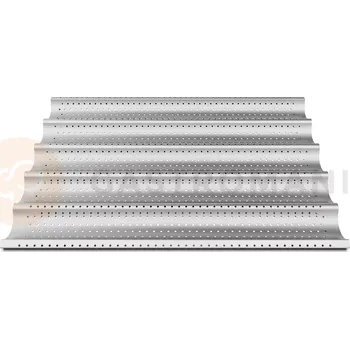 Plech Hliníkový plech mikro perforovaný, 5 prohlubní, 600x400xx34 mm | UNOX, FORO.BAGUETTE