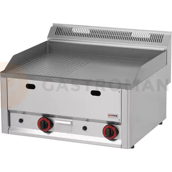 Kuchyňský gril Grilovací deska kombinovaná 660x600x290 mm, 8 kW | REDFOX, FTHR-60-GL