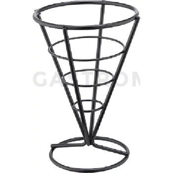 Servírovací stolek Stojan na hranolky, průměr: 10 cm, černý | STALGAST, 319041