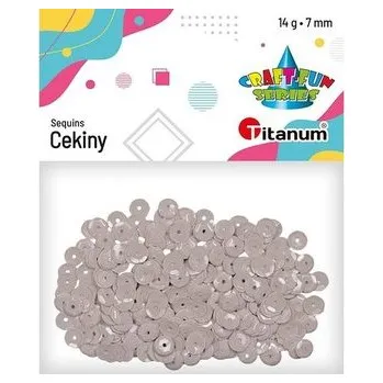 Cekiny 7mm okrągłe pastelowe 14g jasnoszare