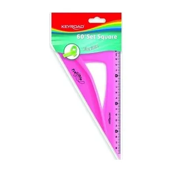 Set školních potřeb Ekierka 60 stopni elastyczna 18cm MIX