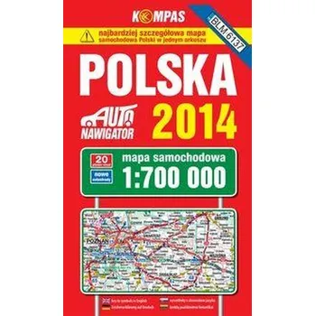Polska 2014.Mapa samochodowa 1:700 000