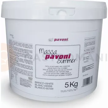 Výroba svíčky Cukrová hmota, extrémně tvárná - bílá, 5 kg | PAVONI, MASSAPAVONISUMMER