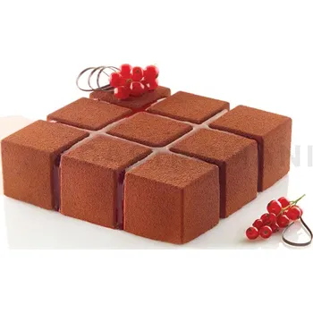 Výroba svíčky Forma na moučníky a dezerty ve tvaru kostky Cubik 1400 | SILIKOMART, Cubik