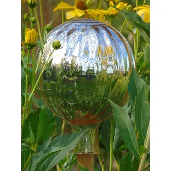 Zahradní dekorace Plotová koule 15cm zrcadlo