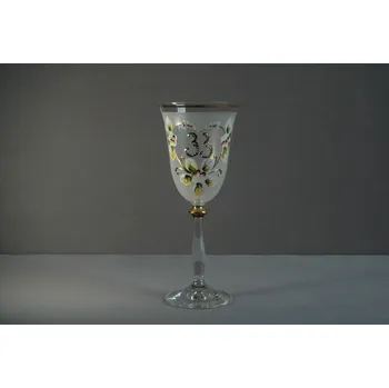 Sklenice Jubilejní sklenice na víno Angela 33 let (250ml bílá)