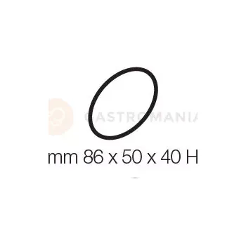 Výrobník cukrové vaty Sada: tác + 35 formiček na monoporce - 600x400 mm, 75 gr, ovál, 86x50x40 mm | PAVONI, TOS