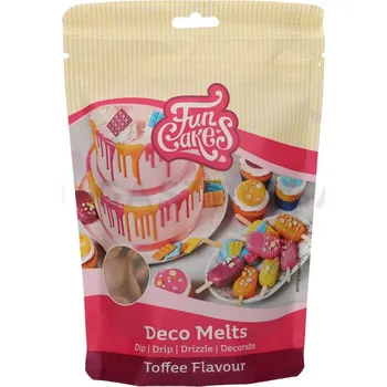 Čokoláda Dekorační poleva s příchutí karamely Deco Melts 250 g, hnědá | FUNCAKES, F25310