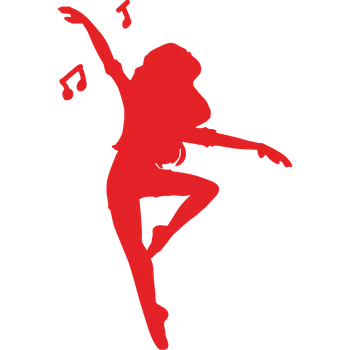 ON-DESIGN Potisk TANEČNICE Barva: červená, Velikost motivu: A5