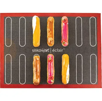 Výroba svíčky Oboustranná silikonová podložka s perforací na pečení Éclairs 583x384 mm | SILIKOMART, Air Mat Éclair