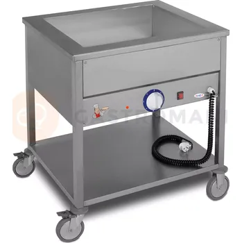 Výdejník vody Vodní lázeň elektrická, 1 komorová, 800x600x850 mm s policí, pojízdná, 1,6 kW | EGAZ, BE-2J