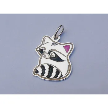 Přívěsek Stříbrný přívěsek barevný medvídek mýval - PA1007B (Stříbrný medvídek mýval)